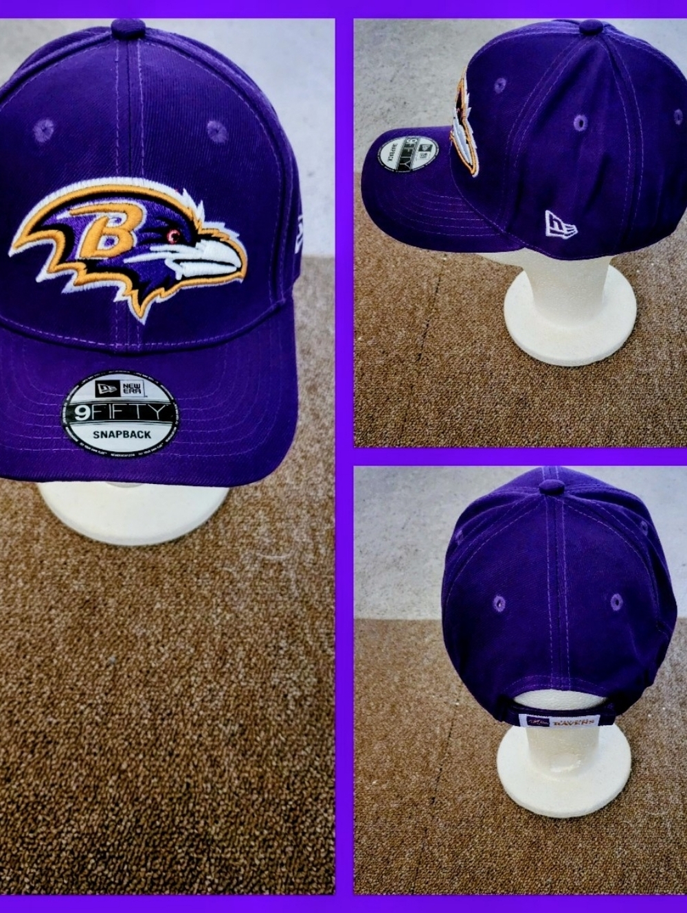 BALTIMORE RAVENS NFL FOOTBALL STRAPBACK HAT.